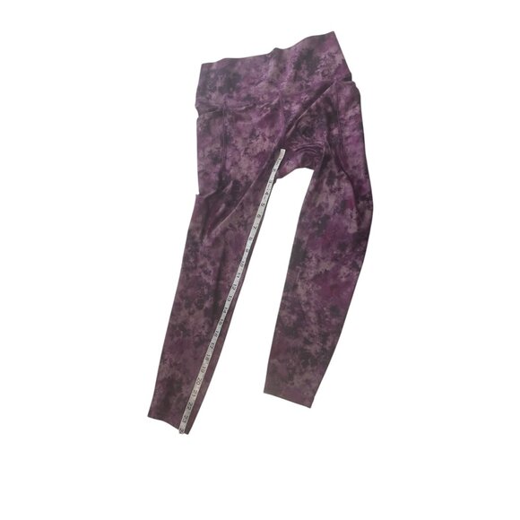 Athleta Salutation Stash Pocket Leggings Purple Tie-Dye Print High-Rise 7/8 Leng - Picture 8 of 11